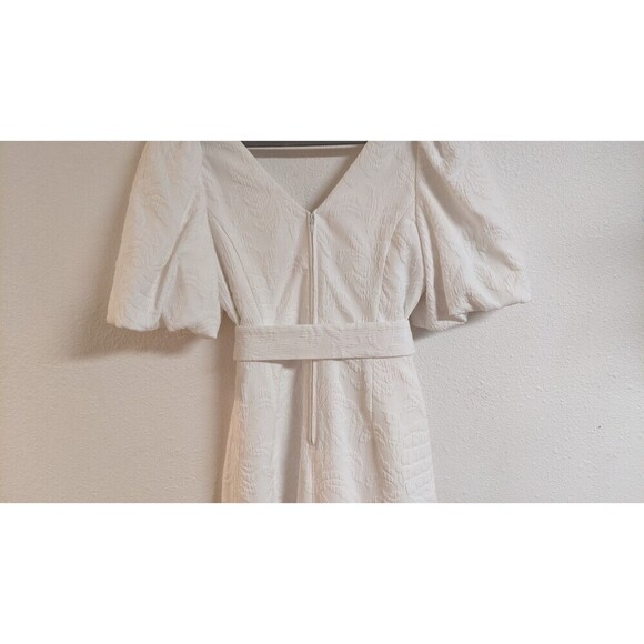 LILLY PULITZER "Kirrabelle" V-Neck Puff Sleeve Skirted Romper Dress Side Slits 4 - Picture 13 of 16